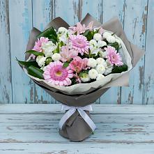 Букет цветов из:  Герберы, Альстромерии и Хризантемы в Кагальнике