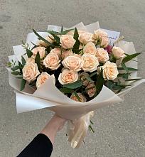 Букет Кремовые розы Латте в Кагальнике