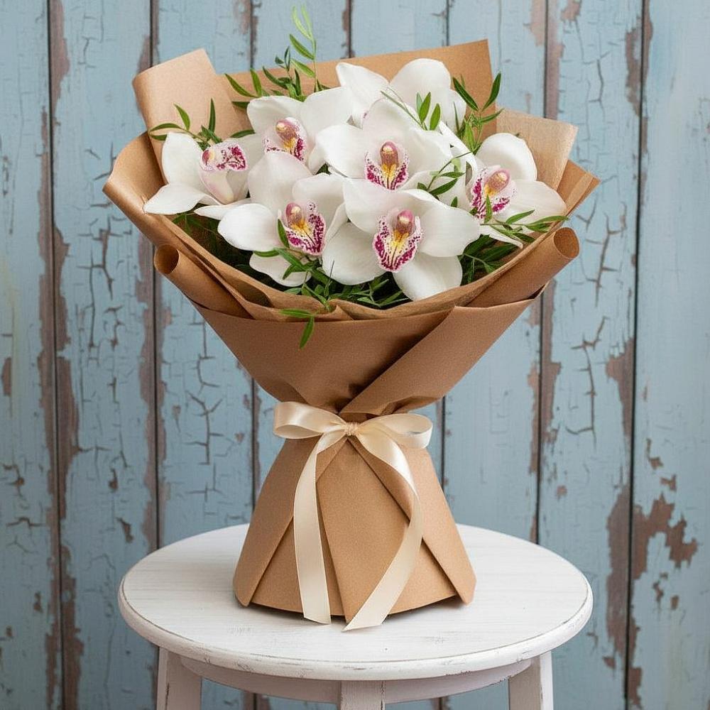 Букет цветов из: Орхидеи и Розы в Кагальнике