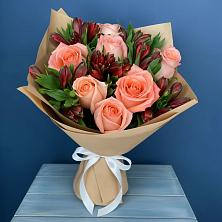 Букет цветов из:  Розы и Альстромерии в Кагальнике