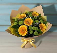 Букет цветов из:  Герберы и Хризантемы в Кагальнике