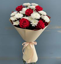 Букет цветов из:  Розы и Хризантемы в Кагальнике