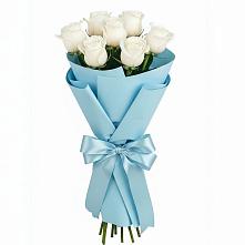 Букет 7 белых роз Проуд в Кагальнике