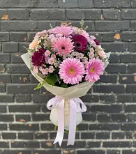 Букет цветов из:  Герберы и Хризантемы в Кагальнике