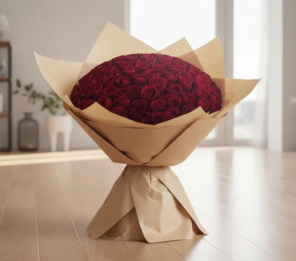 Букет 101 Красная роза в Кагальнике