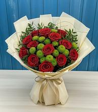 Букет цветов из:  Розы и Хризантемы в Кагальнике