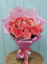 Букет 15 Розовых роз Равель в Кагальнике