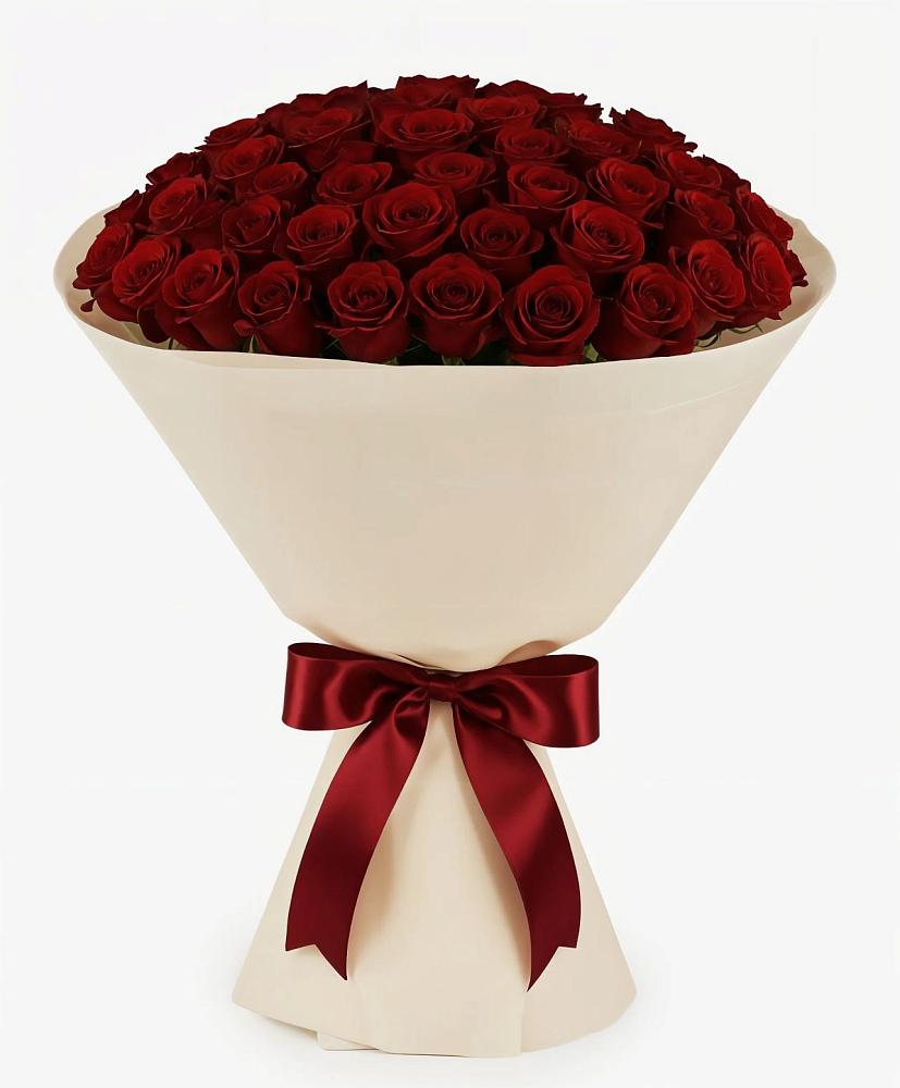 Букет 101 Бордовая роза Блэк Бакарра в Кагальнике