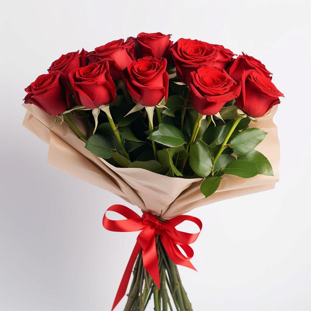 Букет 11 Красных роз Эдлесс Лав в Кагальнике